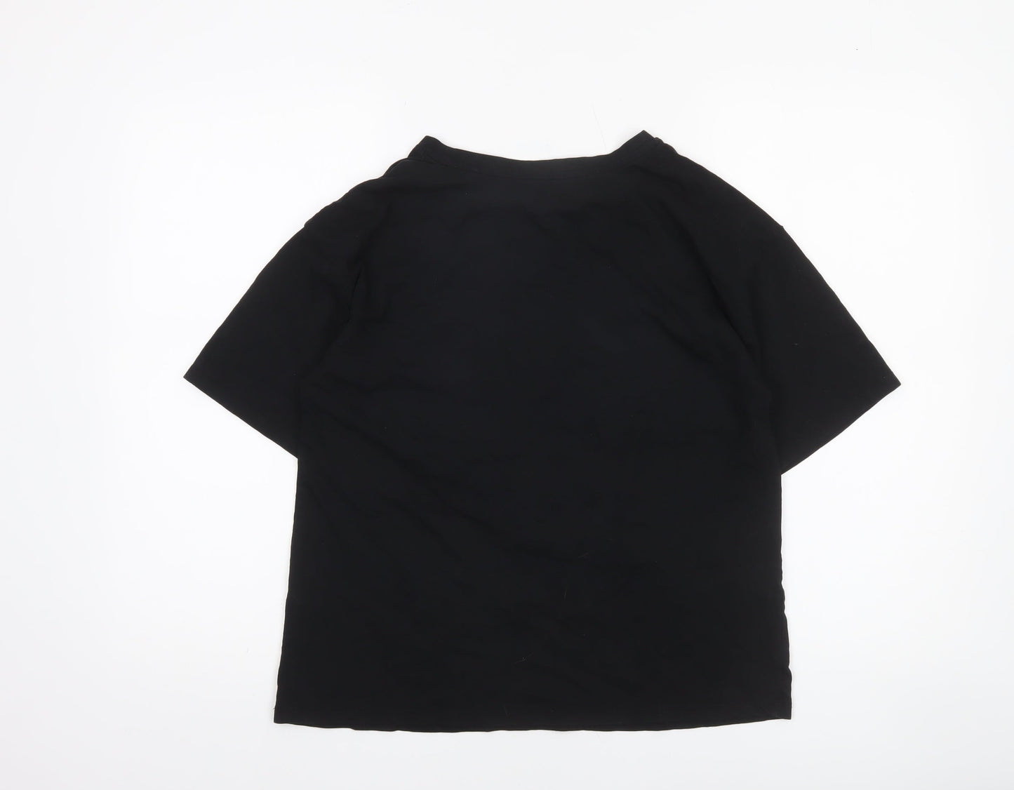 Womens UK Size S Disney Black Basic T-Shirt