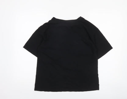 Womens UK Size S Disney Black Basic T-Shirt