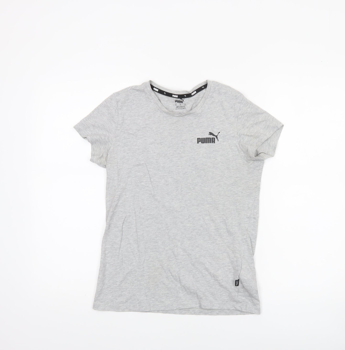 Womens UK Size XS PUMA Grey Basic T-Shirt