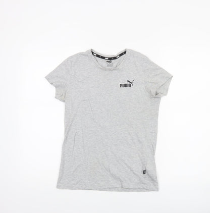Womens UK Size XS PUMA Grey Basic T-Shirt