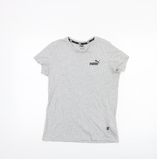 Womens UK Size XS PUMA Grey Basic T-Shirt
