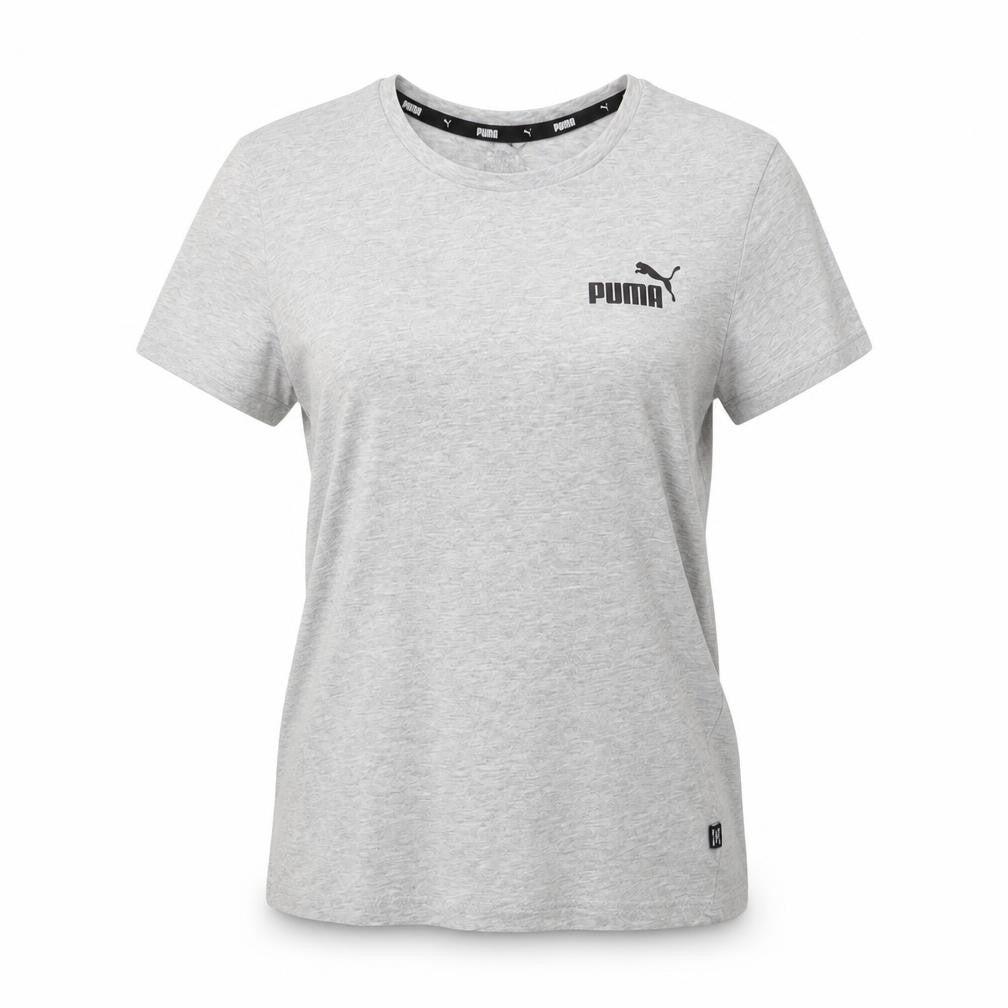 Womens UK Size XS PUMA Grey Basic T-Shirt