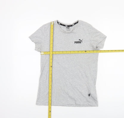 Womens UK Size XS PUMA Grey Basic T-Shirt