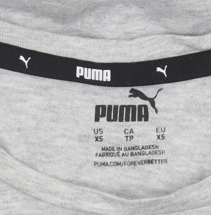 Womens UK Size XS PUMA Grey Basic T-Shirt