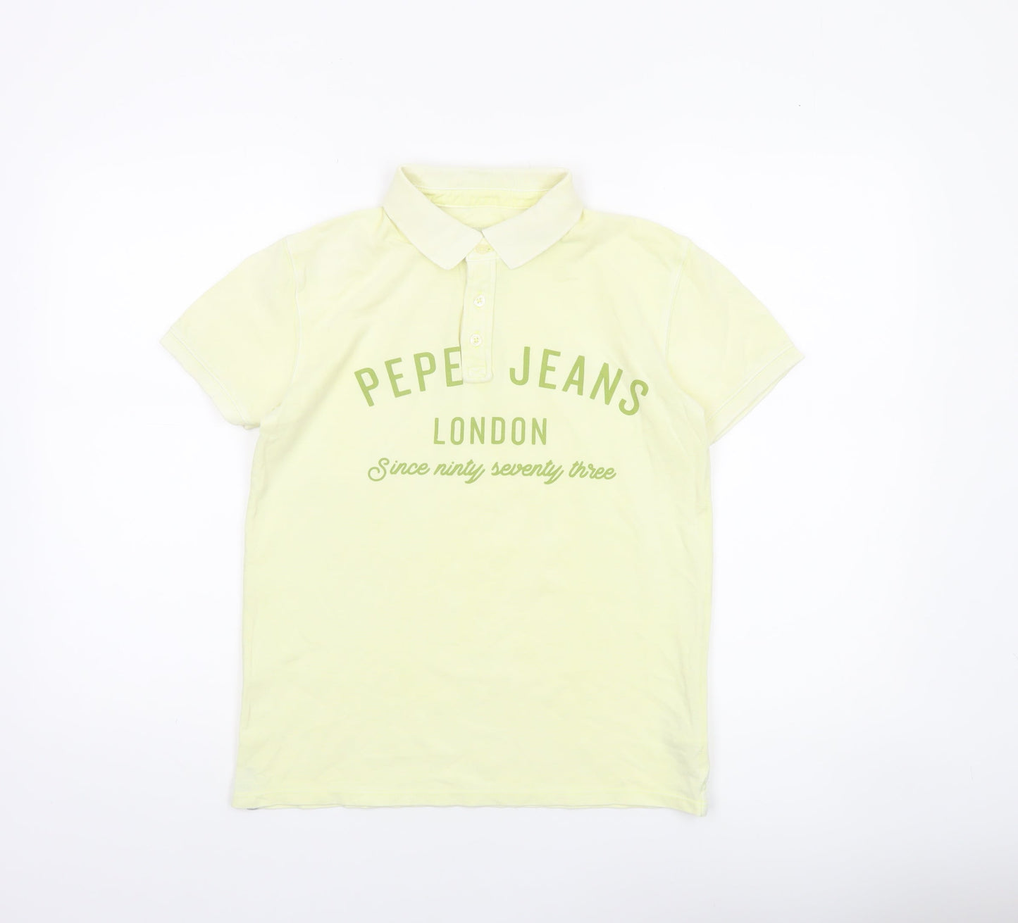 Teens UK Size S Pepe Jeans Yellow Basic Polo