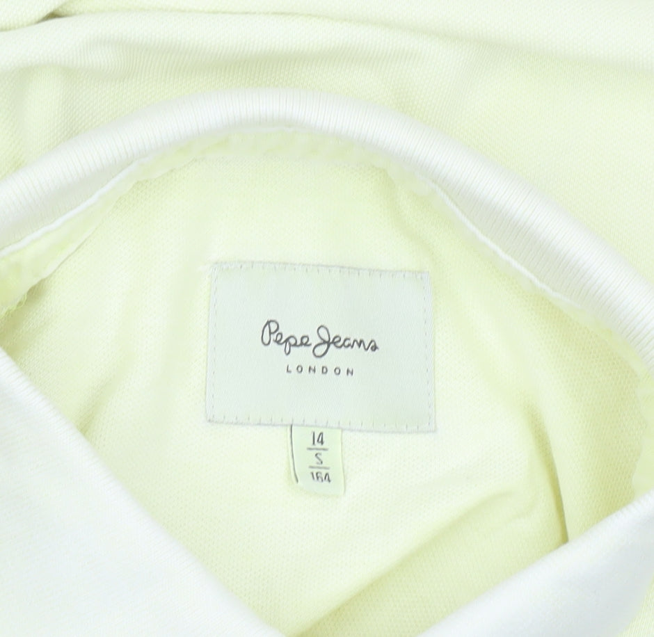 Teens UK Size S Pepe Jeans Yellow Basic Polo