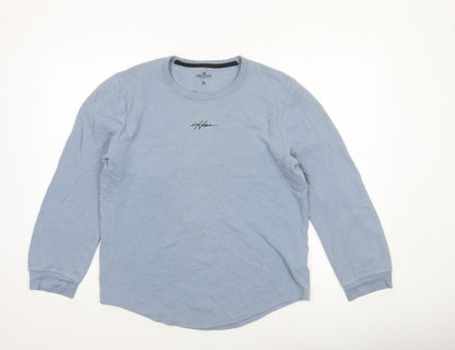 Womens UK Size M Hollister Blue Basic T-Shirt