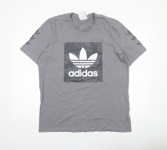 Mens UK Size L adidas Grey  T-Shirt