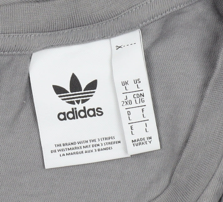 Mens UK Size L adidas Grey  T-Shirt