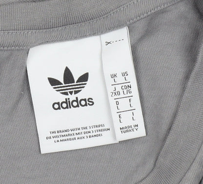 Mens UK Size L adidas Grey  T-Shirt