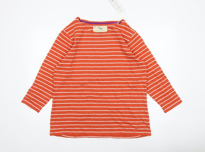 Womens UK Size L Crane Orange Basic T-Shirt