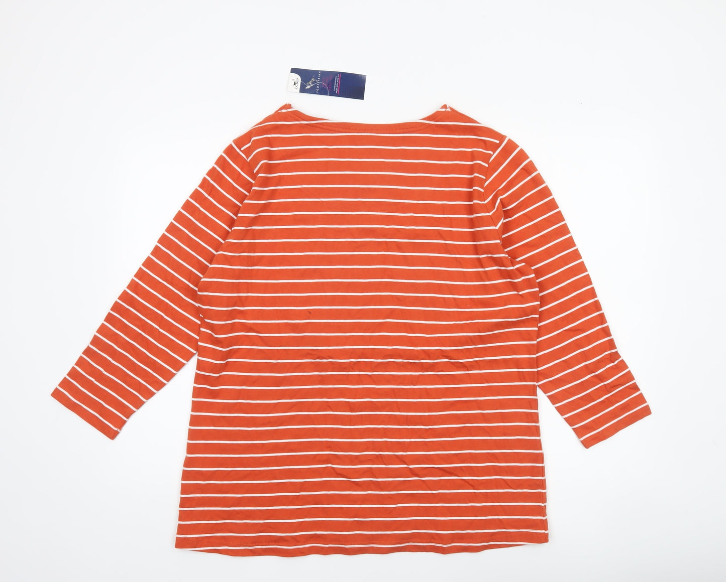 Womens UK Size L Crane Orange Basic T-Shirt
