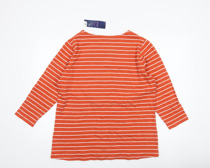 Womens UK Size L Crane Orange Basic T-Shirt