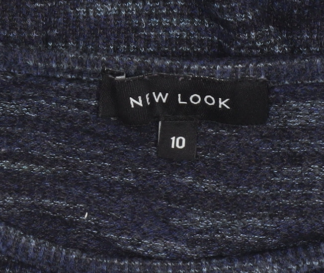 Womens UK Size 10 New Look Blue Basic T-Shirt