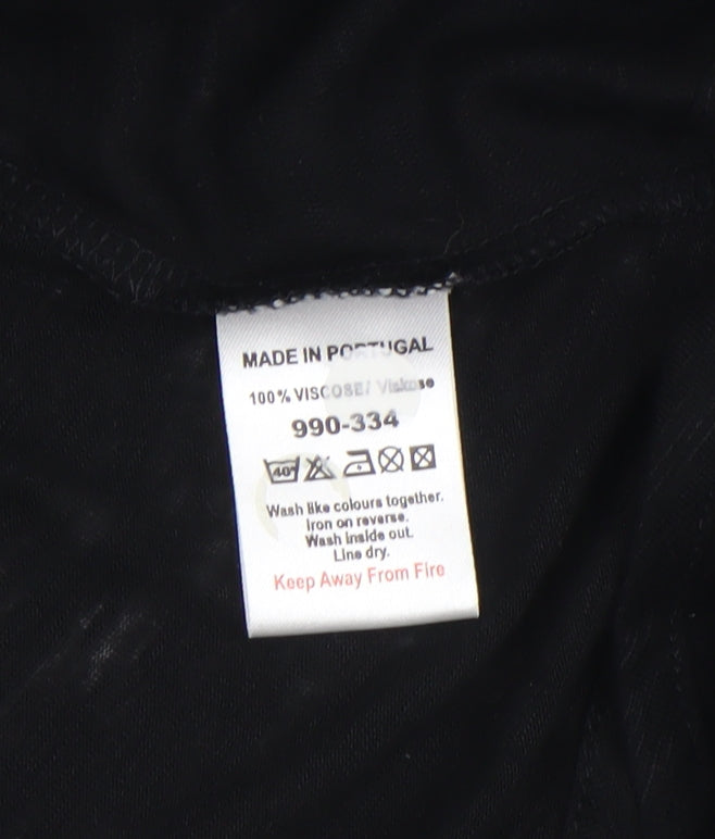 Womens UK Size 14 NEXT Black Wrap Blouse