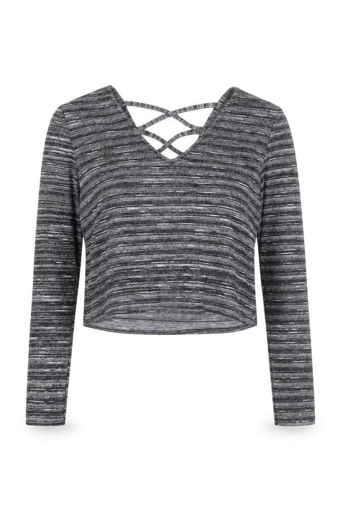 Womens UK Size 8 Miss Selfridge Grey Cropped T-Shirt