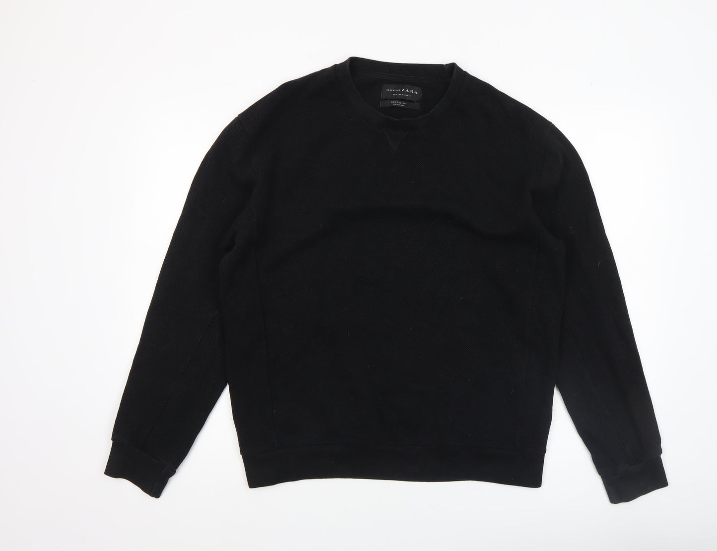 Mens UK Size XL Zara Black Pullover Sweatshirt