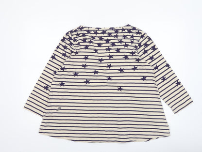 Womens UK Size 12 Joules Beige Basic T-Shirt