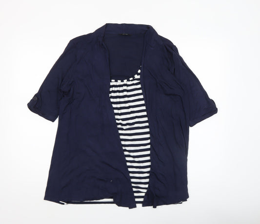 Womens UK Size 14 George Blue Tunic Blouse