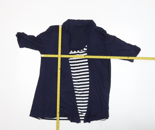 Womens UK Size 14 George Blue Tunic Blouse