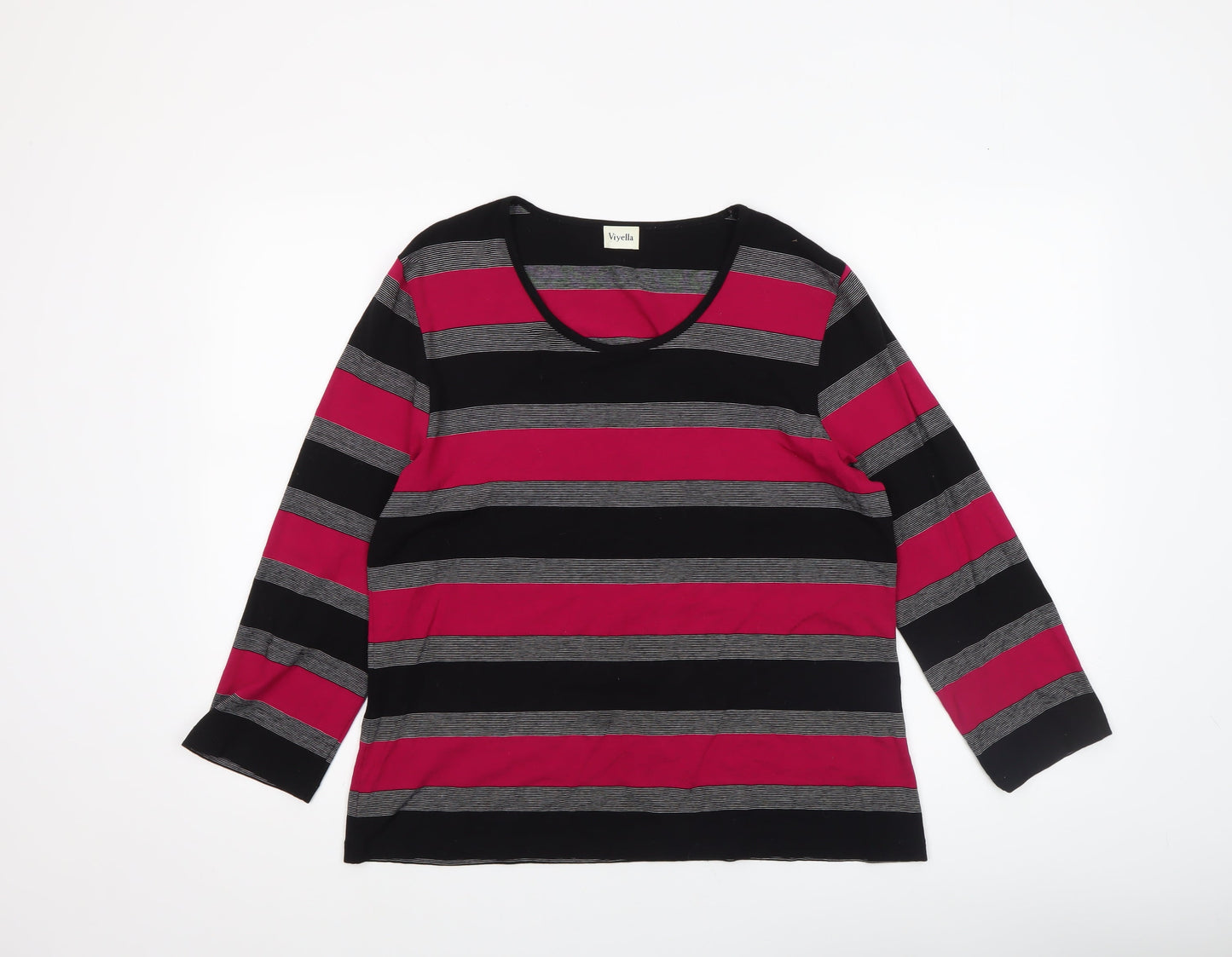 Womens UK Size L Viyella Multicoloured Basic T-Shirt
