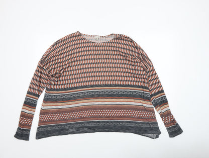 Womens UK Size 10 River Island Multicoloured Tunic T-Shirt