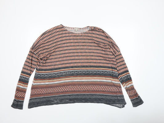 Womens UK Size 10 River Island Multicoloured Tunic T-Shirt