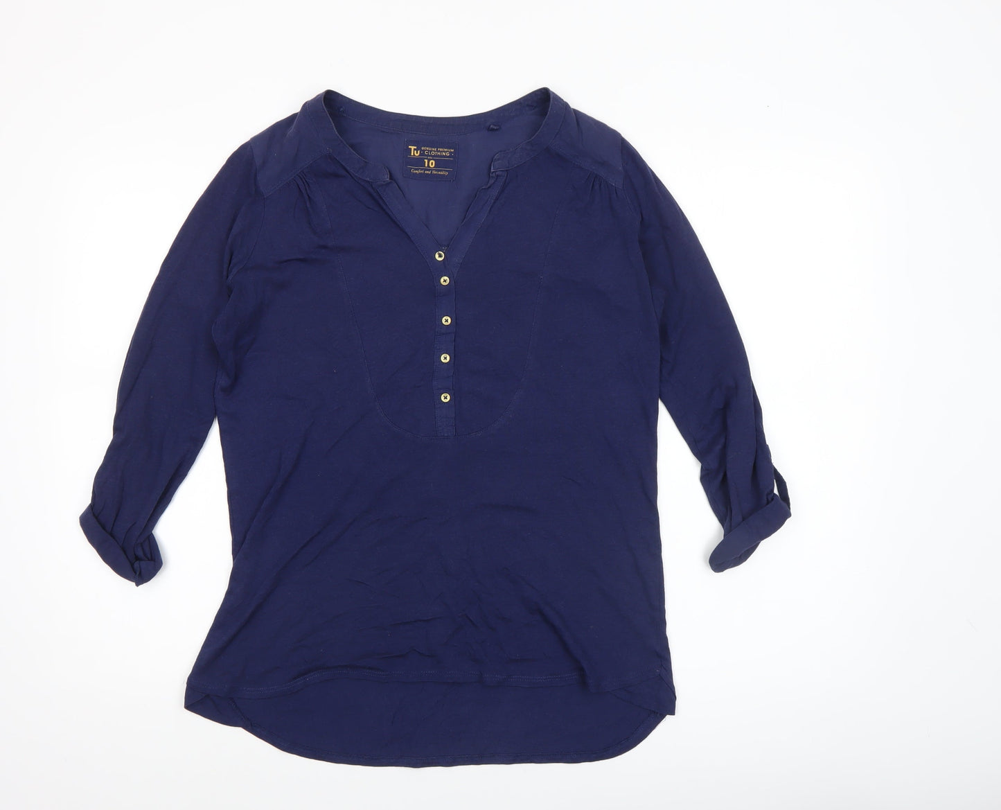 Womens UK Size 10 TU Blue Tunic Blouse