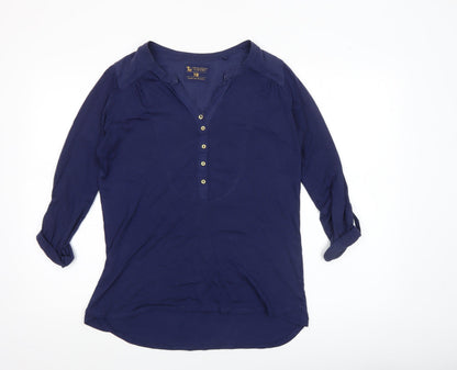 Womens UK Size 10 TU Blue Tunic Blouse