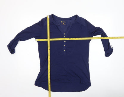 Womens UK Size 10 TU Blue Tunic Blouse