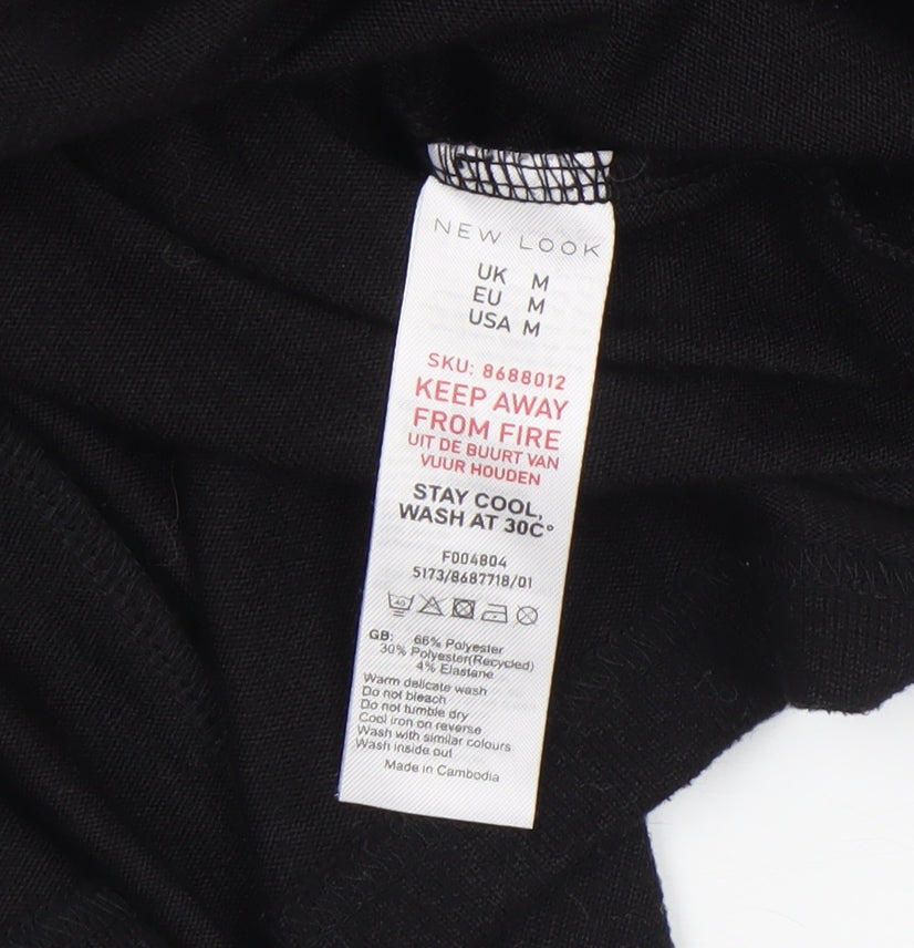 Womens UK Size M New Look Black Pullover Jumper