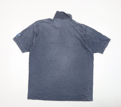 Reebok Men's Blue Vintage Cotton Polo Shirt Size L