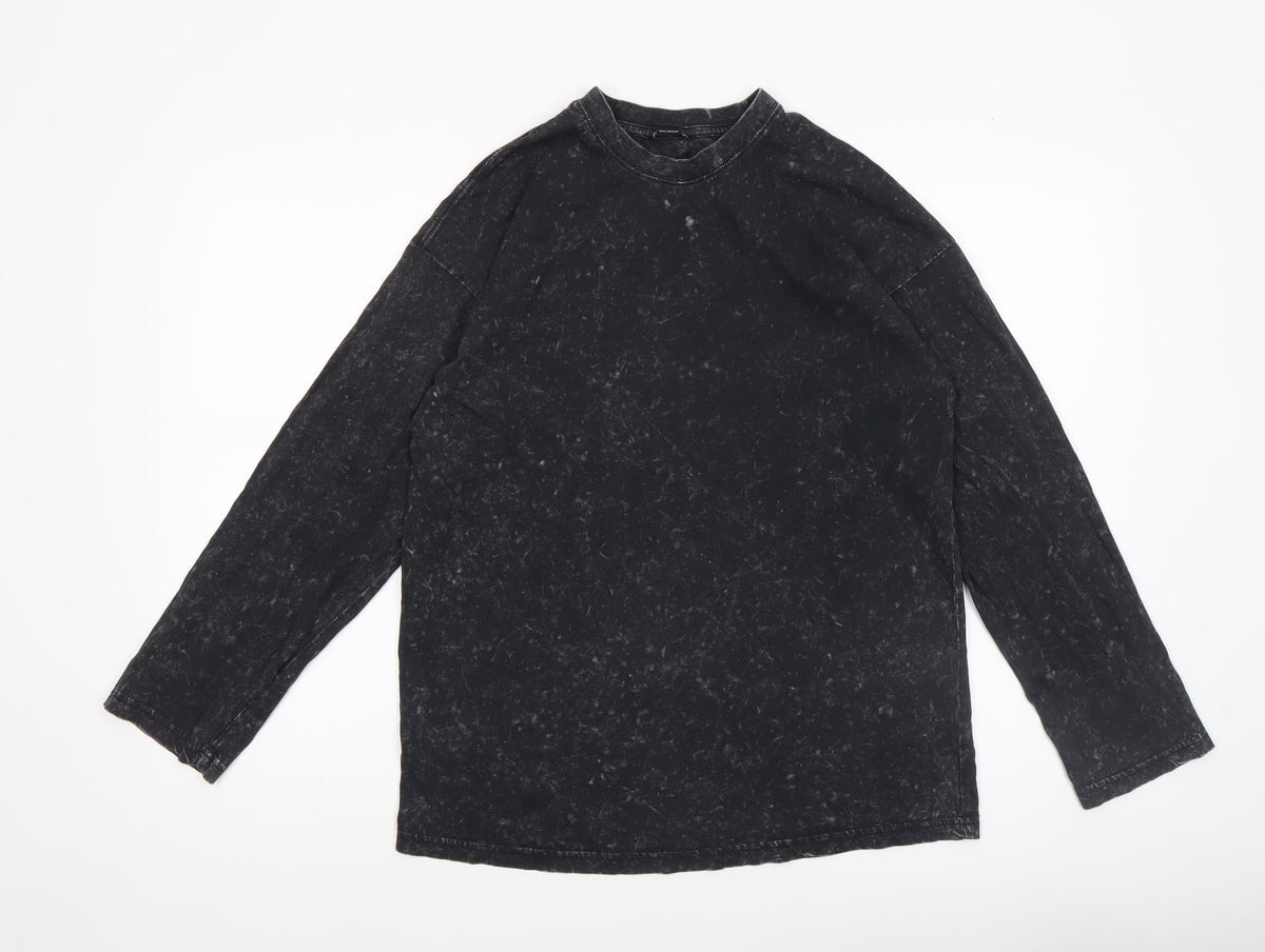 Womens UK Size XS Monki Black Basic T-Shirt