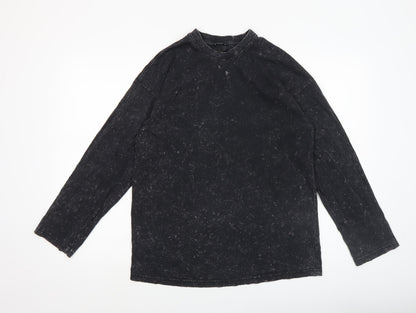 Womens UK Size XS Monki Black Basic T-Shirt