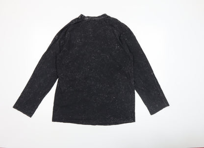 Womens UK Size XS Monki Black Basic T-Shirt