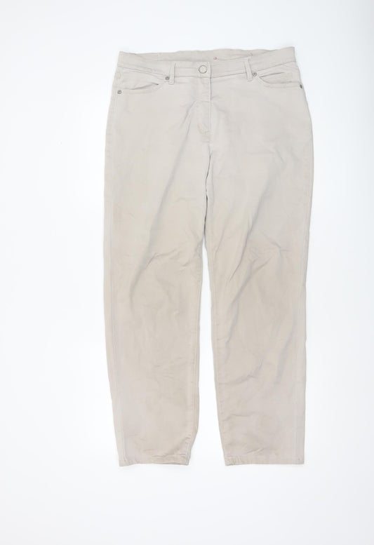Womens UK Size 16 Toni Dress Slim Fit Chino Beige Trousers