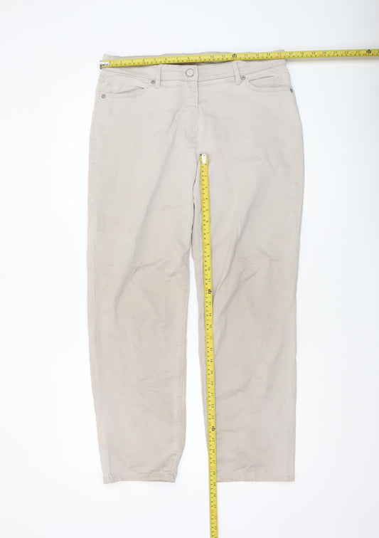 Womens UK Size 16 Toni Dress Slim Fit Chino Beige Trousers