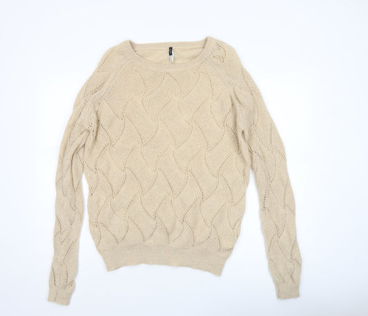 Womens UK Size 12 River Island Beige Pullover Jumper