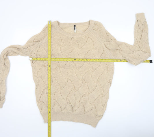 Womens UK Size 12 River Island Beige Pullover Jumper