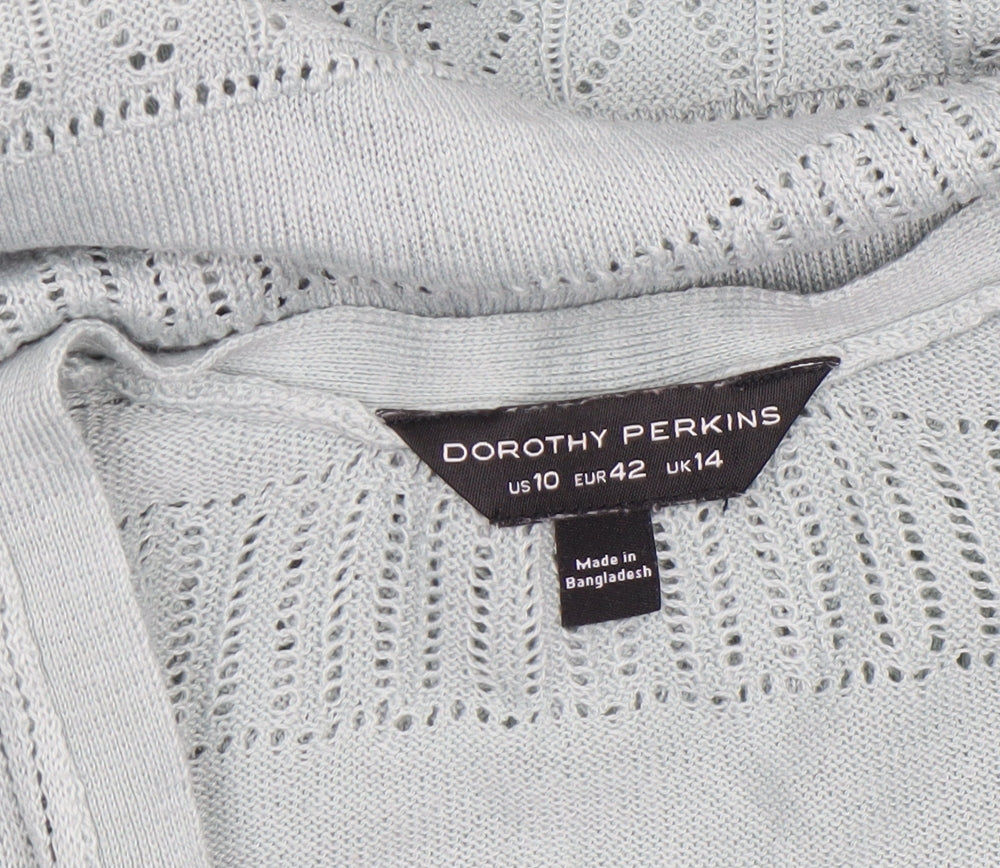 Womens UK Size 14 Dorothy Perkins Green Cardigan Jumper