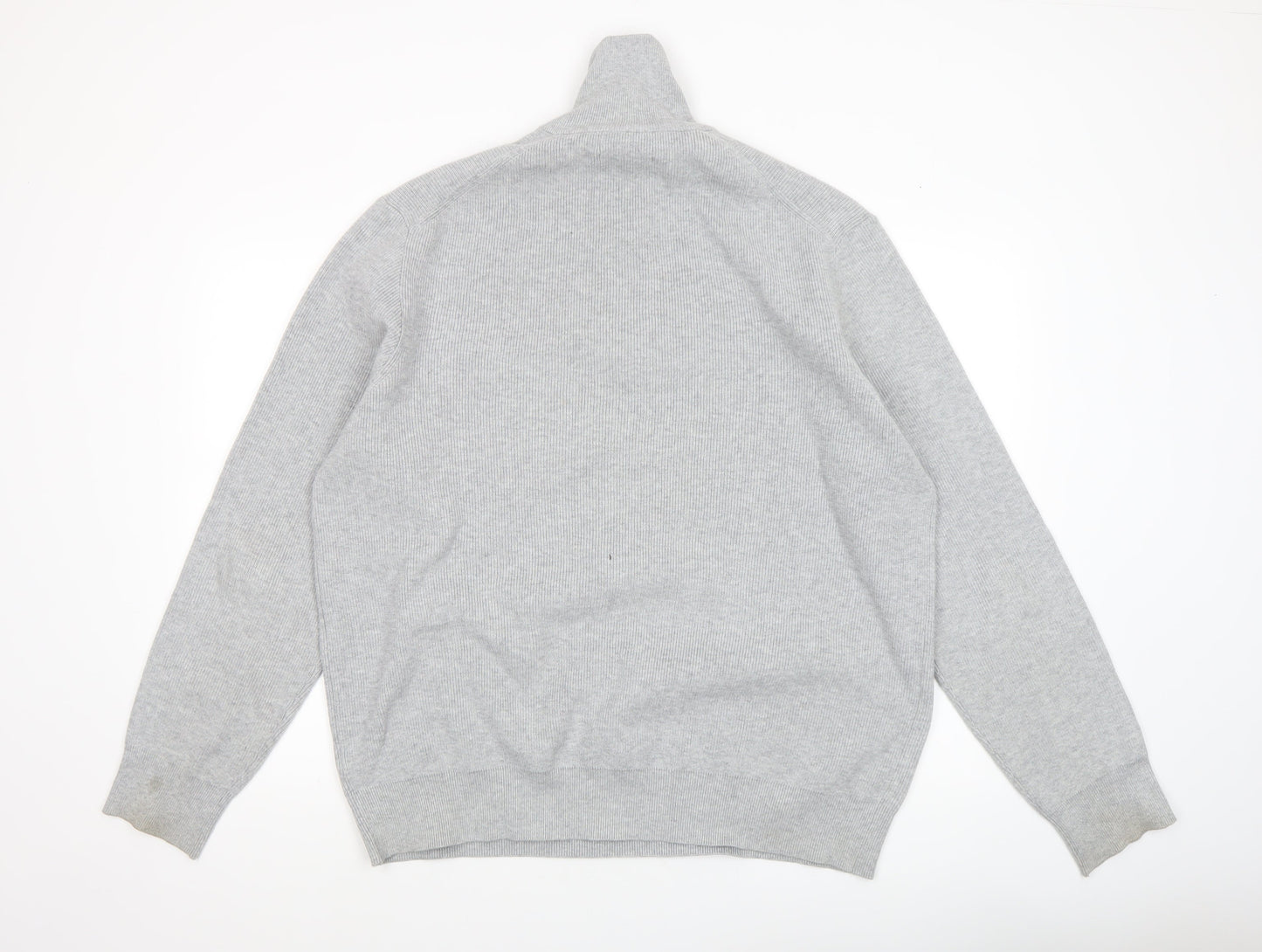 Mens UK Size 2XL Marks and Spencer Grey 1/2 Zip Jumper