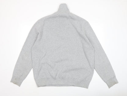 Mens UK Size 2XL Marks and Spencer Grey 1/2 Zip Jumper