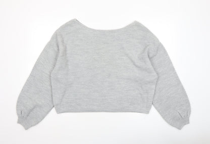 Womens UK Size 10 THE ROCKN REV Grey Pullover Jumper