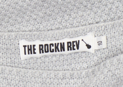 Womens UK Size 10 THE ROCKN REV Grey Pullover Jumper