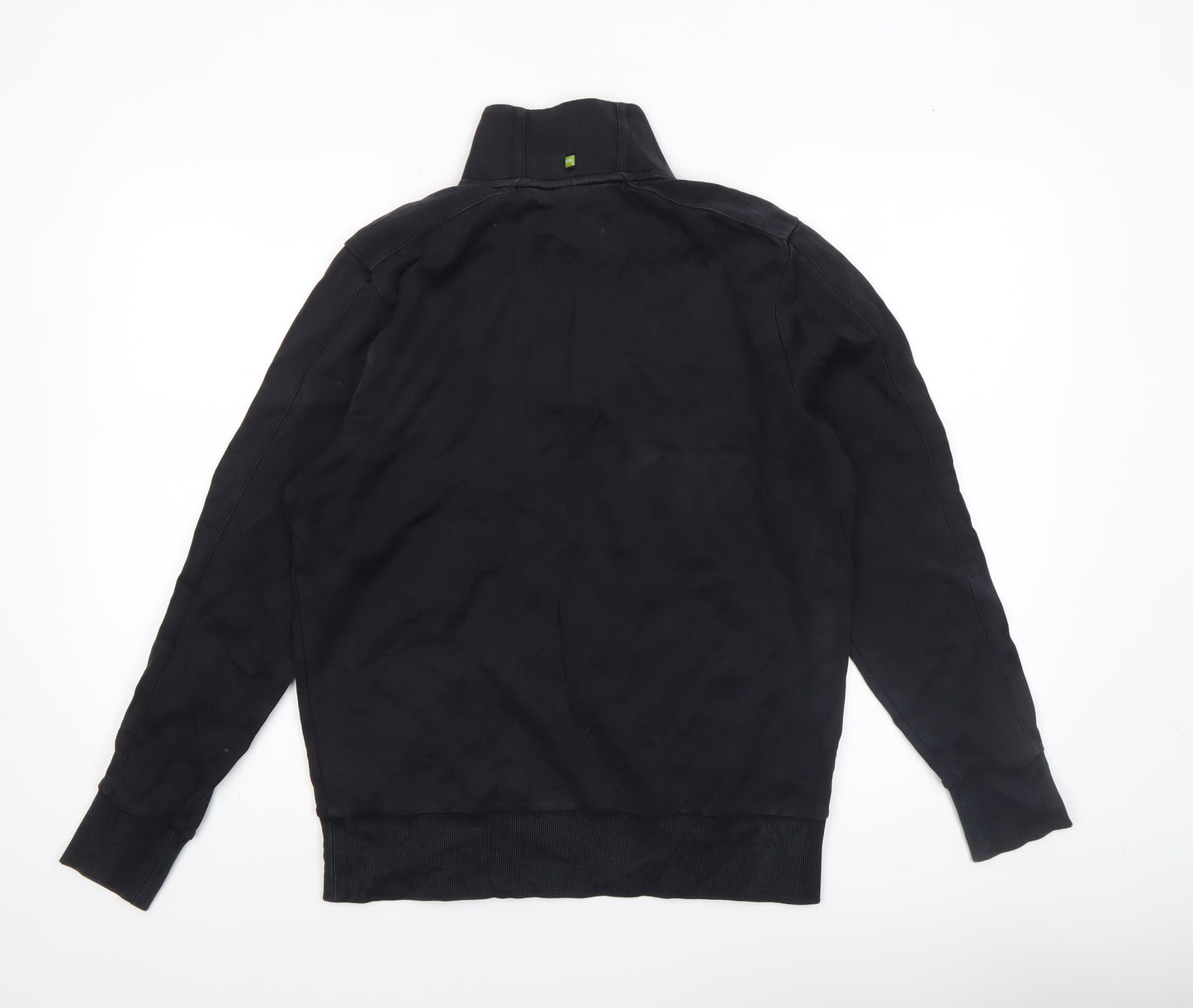 Mens UK Size S HUGO BOSS Black Henley Sweatshirt