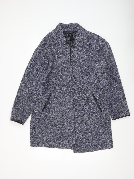 Womens UK Size 16 Marks and Spencer Blue Overcoat