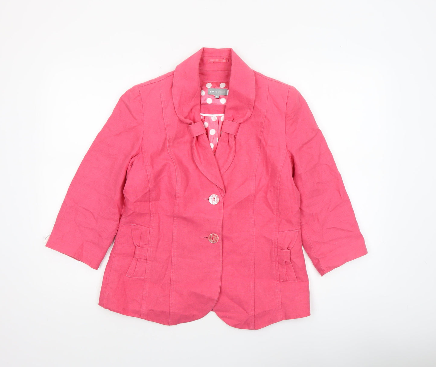 Womens UK Size 12 Marks and Spencer Regular Pink Blazer
