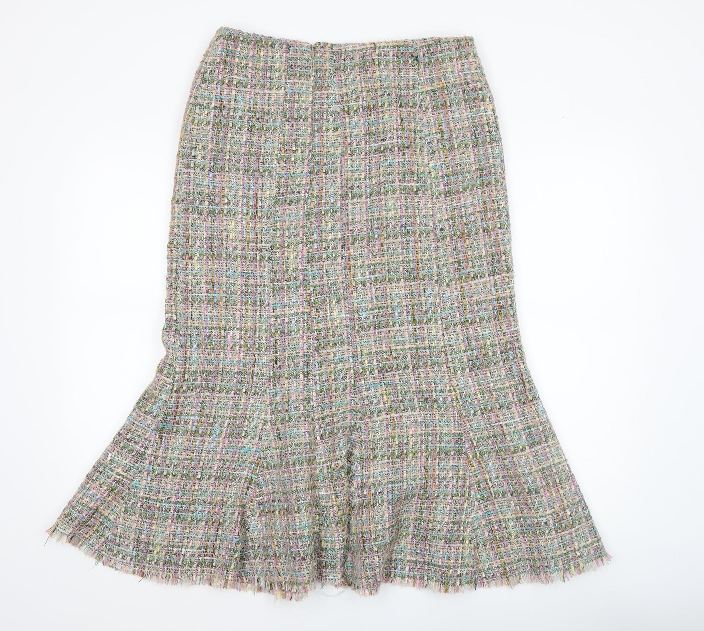 Womens UK Size 12 Jigsaw Trumpet Tweed Skirt