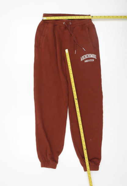 Womens UK Size XS Abercrombie & Fitch Regular Fit Jogger Brown Trousers