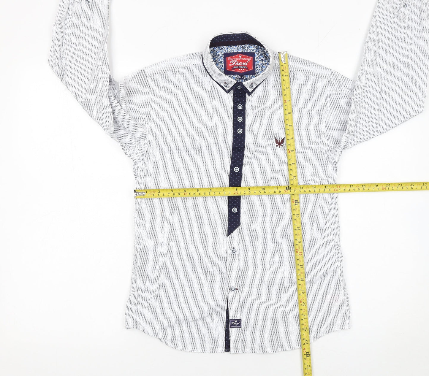 Boys UK Size 11-12 Years Diesel White Basic Button-Up